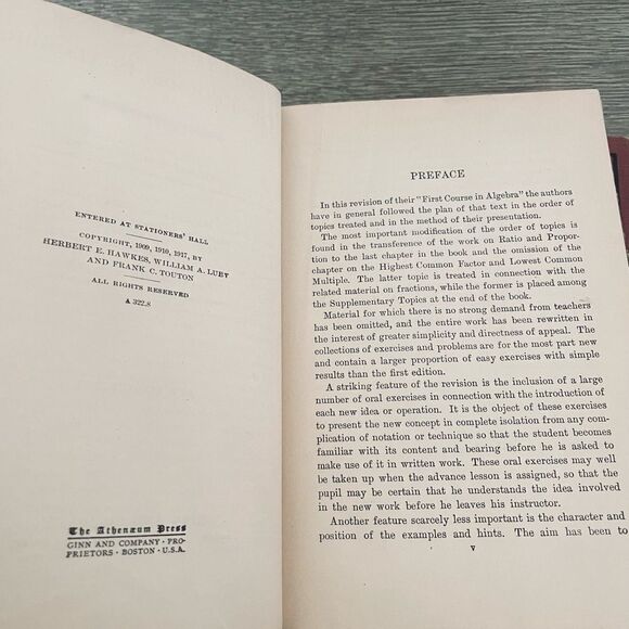 Antique Vintage 1920s Math Algebra Textbooks Lot of 5 - Picture 12 of 15